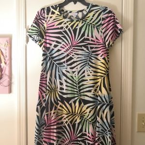 XL LuLaRoe Jessie Dress Unicorn Rainbow Fern Print